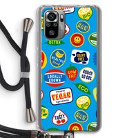 Fruitsticker: Xiaomi Redmi Note 10S Transparant Hoesje met koord