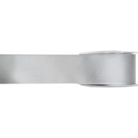 Hobby/decoratie sierlint - satijn - grijs - 1,5 cm/15 mm x 25 meter - cadeaulint