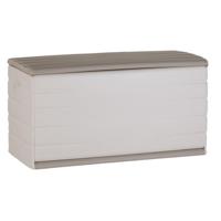 PLASTIKEN Borst 350L Functioneel en esthetisch binnen / buiten afsluitbaar met beige zwenkwielen