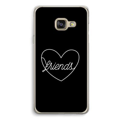 Friends heart black: Samsung A3 (2017) Transparant Hoesje
