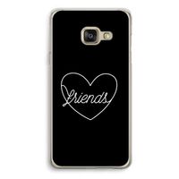 Friends heart black: Samsung A3 (2017) Transparant Hoesje