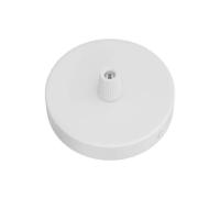 Kleine plafondroos wit 1 uitgang metaal trekontlaster 83mm Kleine plafondroos wit 1 uitgang metaal trekontlaster 83mm