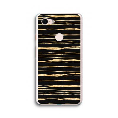 Gouden strepen: Google Pixel 3 XL Transparant Hoesje