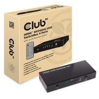 CLUB3D HDMI™ 2.0 UHD 4K60Hz SwitchBox 4 poorten en inbegrepen IR-afstandsbediening - thumbnail