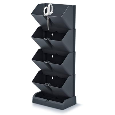 Prosperplast Verticale kruidentuin - Staand/hangend - Modulair - Antraciet grijs - 20x11x48 cm - In