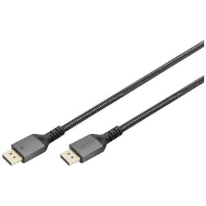 Digitus DB-340201-030-S DisplayPort-kabel DisplayPort Aansluitkabel DisplayPort-stekker 3 m Zwart Afgeschermd (drievoudig), Flexibel, Halogeenvrij, Rond