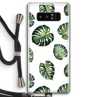 Tropische bladeren: Samsung Galaxy Note 8 Transparant Hoesje met koord