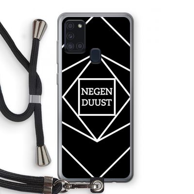 Negenduust geometrisch: Samsung Galaxy A21s Transparant Hoesje met koord