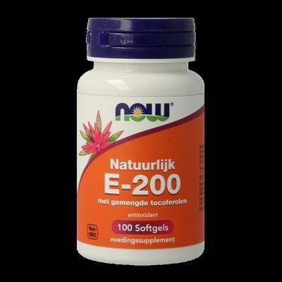 Vitamine E-200 natuurlijke gemengde tocoferolen 100 Softgels
