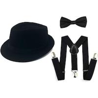 Retro vintage Roaring jaren '20 Jaren 1920 Outfits Panamahoed Accessoireset The Great Gatsby Heer Voor heren Modieus Kerstmis Schoolfeest Festival Das Lightinthebox - thumbnail