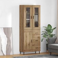 Hoge kast met lade 2 pcs Artisan Eiken Bewerkt hout