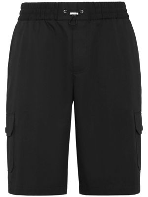 Philipp Plein short cargo à lien de resserrage - Noir