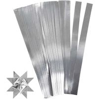 Knutselmateriaal papierstroken zilver 45 cm   -