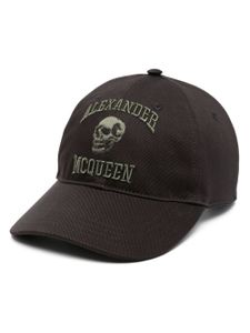 Alexander McQueen casquette à logo brodé - Noir