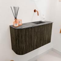Toiletmeubel Mondiaz Joya Dlux | 71.6 cm | Meubelkleur Shadow | Faye wastafel Sombra Wasbak Rechts | Zonder kraangat(en) Toiletmeubel Mondiaz Joya Dlux | 71.6 cm | Meubelkleur Shadow | Faye wastafel Sombra Wasbak Rechts | Zonder kraangat(en)
