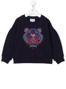 Kenzo Kids sweat à logo métallisé - Bleu