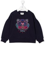 Kenzo Kids sweat à logo métallisé - Bleu