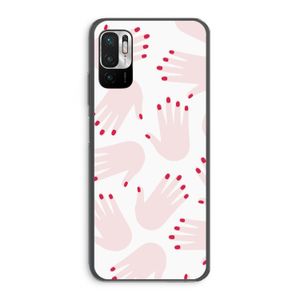 Hands pink: Xiaomi Redmi Note 10 5G Transparant Hoesje