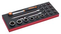 Bahco Foaminlay Fit&Go 1/3 met doppen en toebehoren 1/2" - 22-delig - FF1E2203