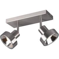 LED Plafondspot 2-lichts Mat Nikkel Aluminium met GU10 Fitting