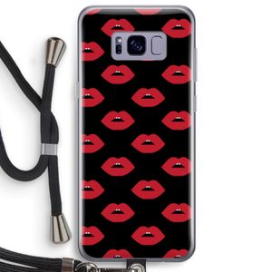 Lips: Samsung Galaxy S8 Plus Transparant Hoesje met koord