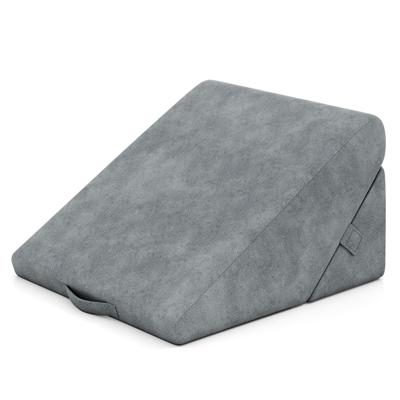 Bed Wigkussen Verstelbare Veerkracht Schuim Ligkussen Wigkussen 55 x 52 x 33 cm Grijs