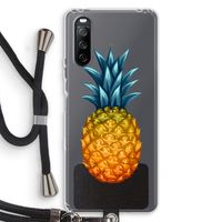 Grote ananas: Sony Sony Xperia 10 III Transparant Hoesje met koord