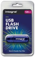 Integral 128GB USB2.0 DRIVE EVO BLUE USB flash drive USB Type-A 2.0 Blauw - thumbnail