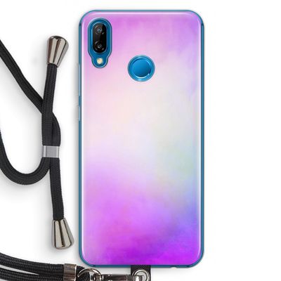 Clouds pastel: Huawei P20 Lite Transparant Hoesje met koord