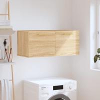 Wandkast 80x36,5x35 cm bewerkt hout sonoma eikenkleurig