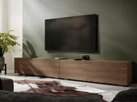 Tv-meubel KINGSTON 2 klapdeuren 210 cm walnoot