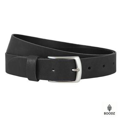 Boodz Leren Riem 3.5 cm Zwart