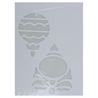Kerst raamsjablonen/raamdecoratie kerstbal plaatjes 35 cm
