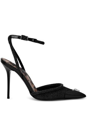 Philipp Plein escarpins Glitter Decollete en cuir - Noir