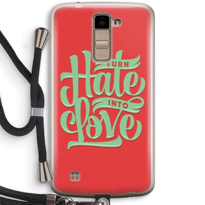 Turn hate into love: LG K10 (2016) Transparant Hoesje met koord