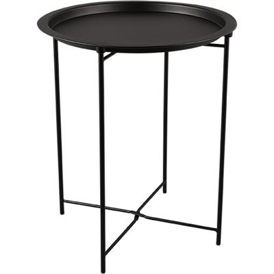 Bijzettafel - Trion Rondo - Consoletafel - Rond - Zwart - Metaal
