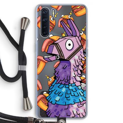 Loot Burger: Oppo A91 Transparant Hoesje met koord