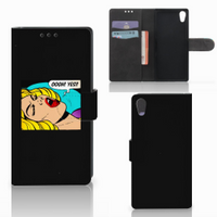 Sony Xperia XA1 Wallet Case met Pasjes Popart Oh Yes - thumbnail