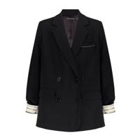 Frankie & Liberty winter blazer meisjes - bruin/blauw