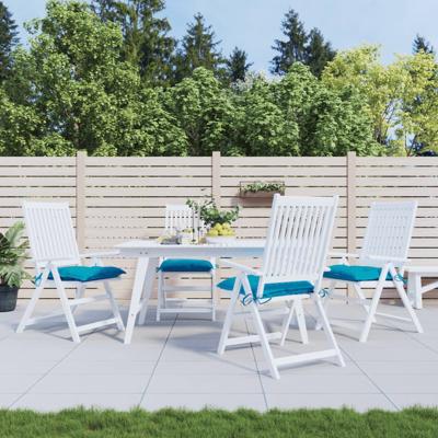 VidaXL Stoelkussens 4 st 40x40x7 cm oxford stof lichtblauw