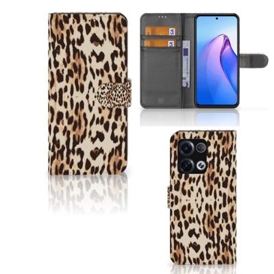 OPPO Reno8 Pro | Telefoonhoesje | Met pasjeshouder | Leopard