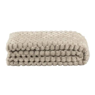 Leen Bakker - Plaid Cynthia - Ivoor - 130x170 Cm - Polyester - Beige