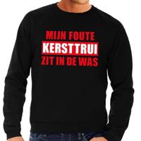 Foute kersttrui - sweater - zwart - Mijn Foute Kersttrui Zit In De Was - voor heren