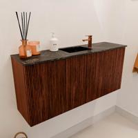 Toiletmeubel Mondiaz Joya Dlux | 90 cm | Meubelkleur Ruby | Faye wastafel Lava Wasbak Midden | 1 kraangat