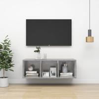 Tv-wandmeubel 37x37x107 cm bewerkt hout betongrijs Tv-wandmeubel 37x37x107 cm bewerkt hout betongrijs