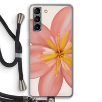 Pink Ellila Flower: Samsung Galaxy S21 Transparant Hoesje met koord
