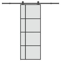Schuifdeur met beslag 76x205 cm ESG-glas en aluminium Schuifdeur met beslag 76x205 cm ESG-glas en aluminium