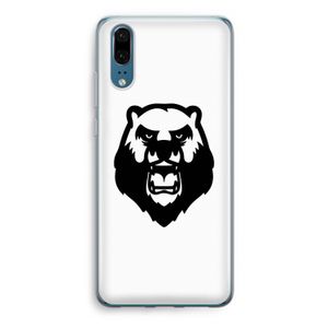 Angry Bear (white): Huawei P20 Transparant Hoesje