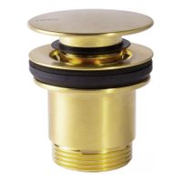 Afvoerplug Tres Valvulva | 5/4" | Click waste | Messing | Rond | 24k Goud mat