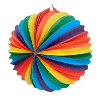 Boland Papieren ballonlampion rainbow ø25cm